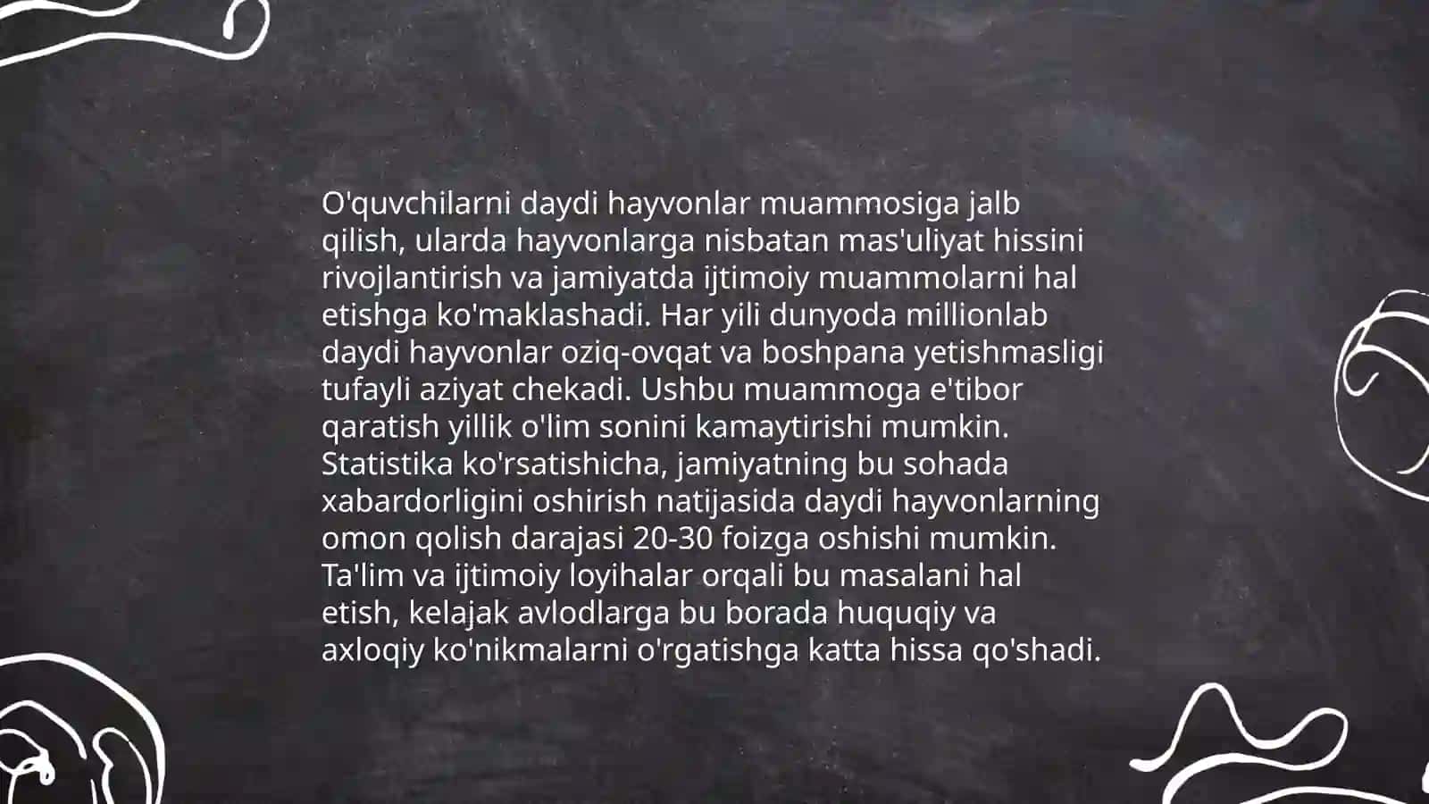 Daydi hayvonlar muammosi 4