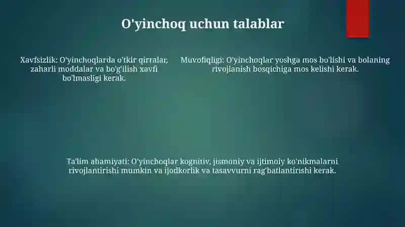 OʻYinchoqning Ahamiyati 4