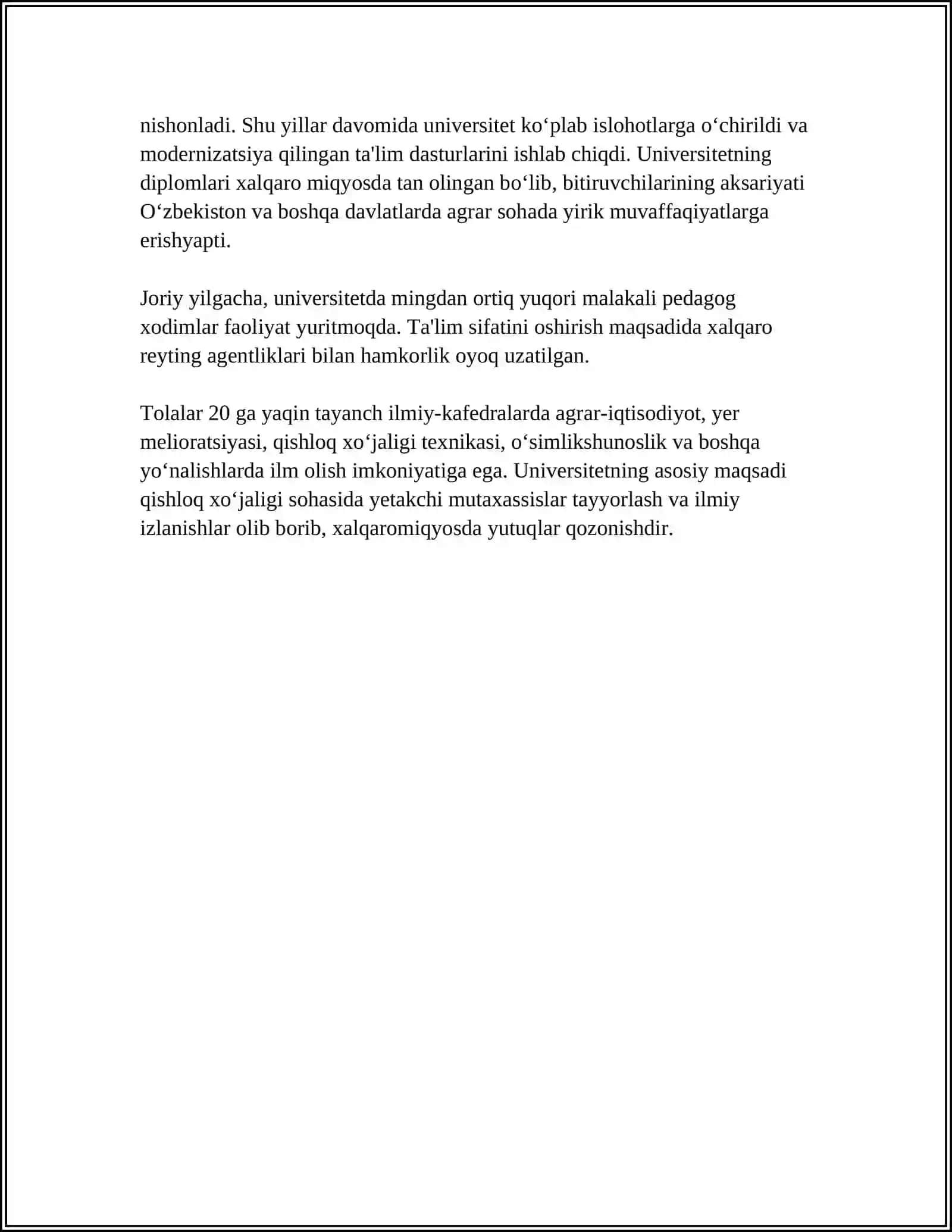 Toshkent Davlat Agrar Universiteti 4