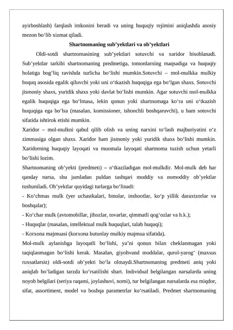 Oldi-sotdi shartnomasi 4