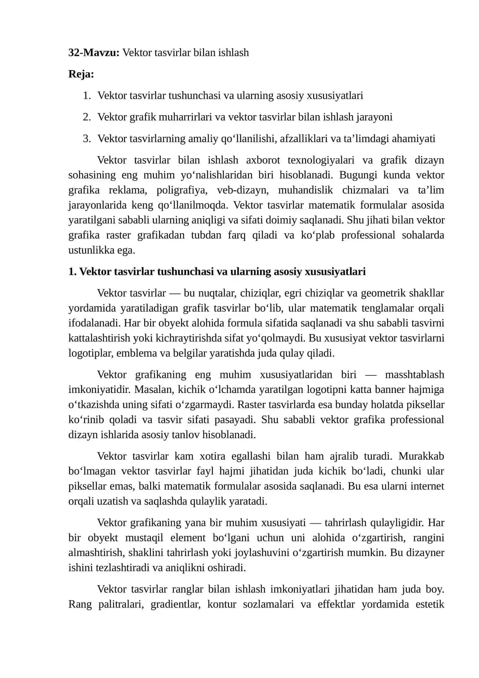 Raqamli axborotni qayta ishlash va yaratish texnalogiyasi 4
