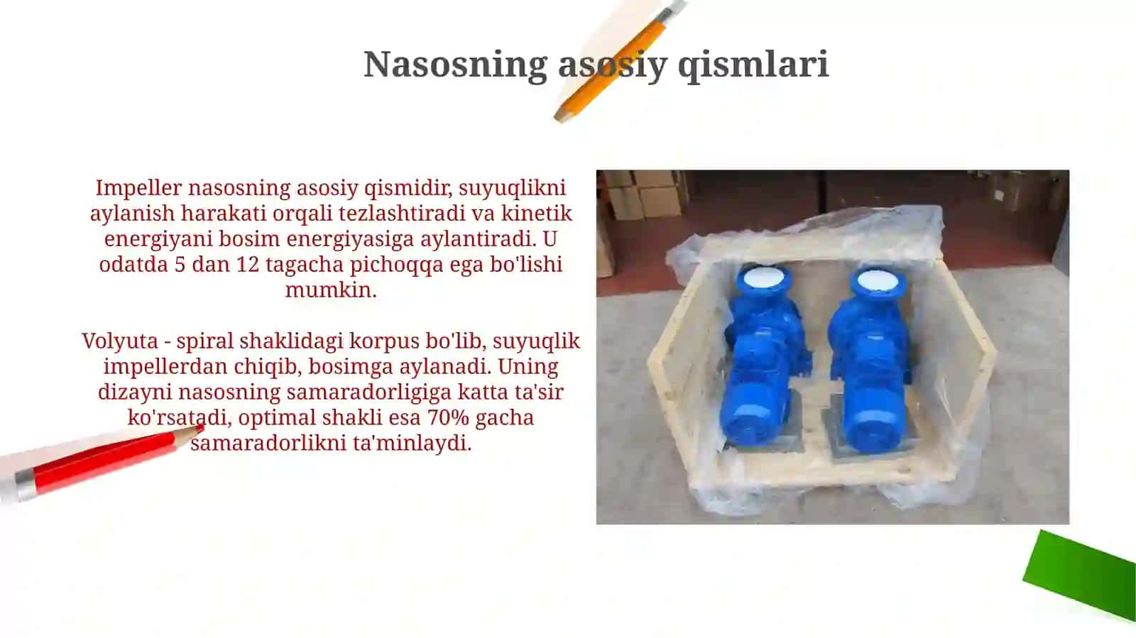 Markazdan qochma nasos konstruksiyasi 4