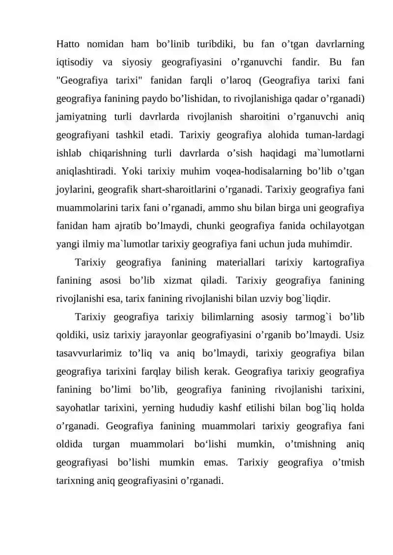Tarixiy geografiya fanining predmeti vazifalari 4