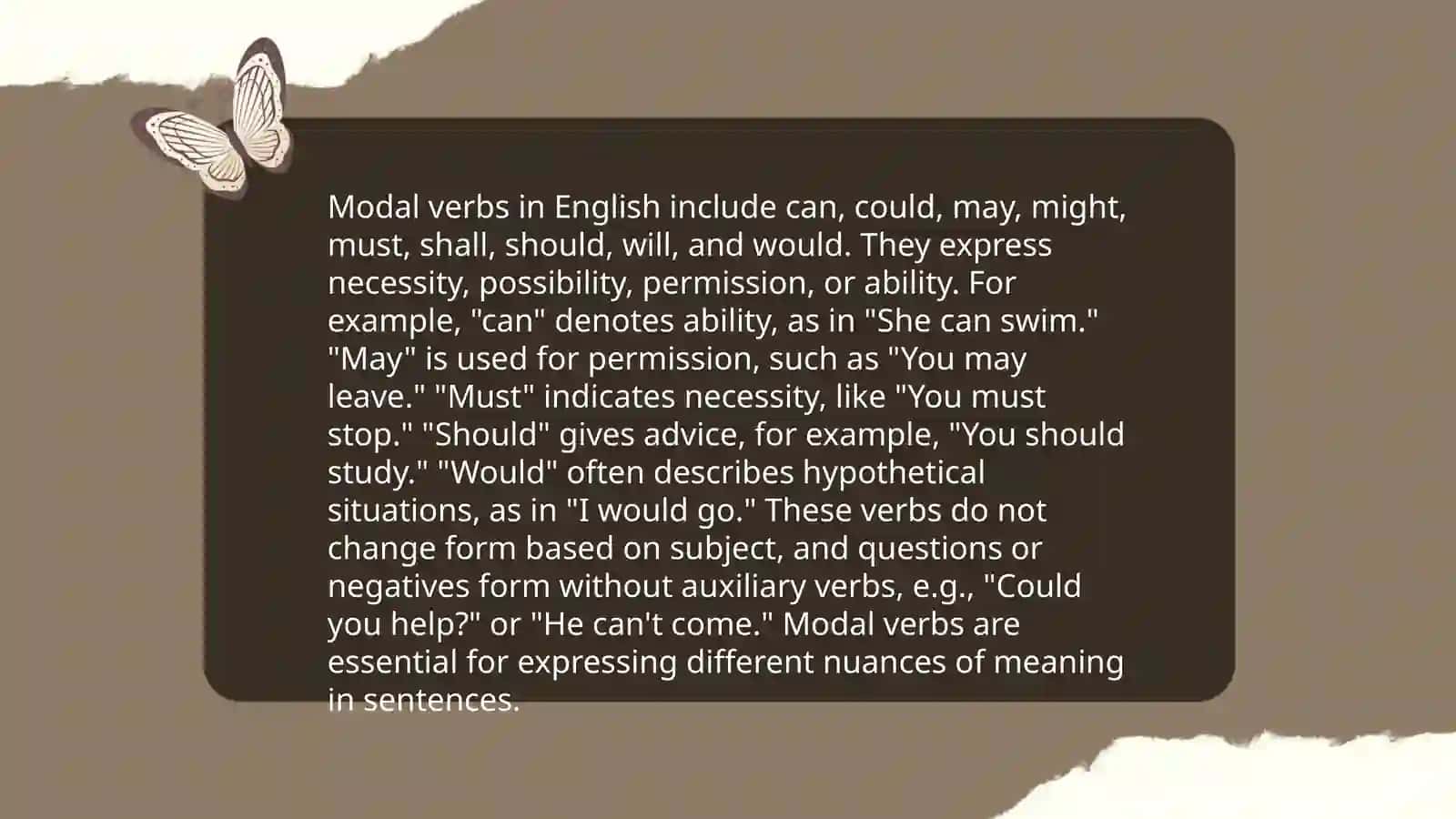Modal feʼllar ingliz tili 4