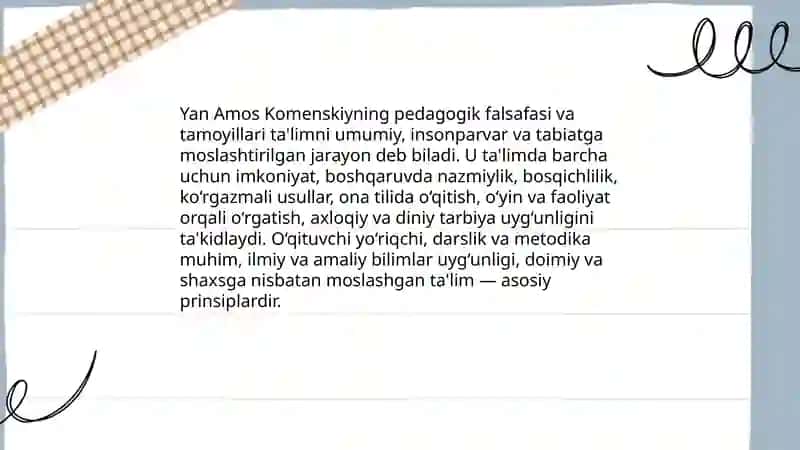 Yan Amos Komenskiyning pedagogik tizimi 4