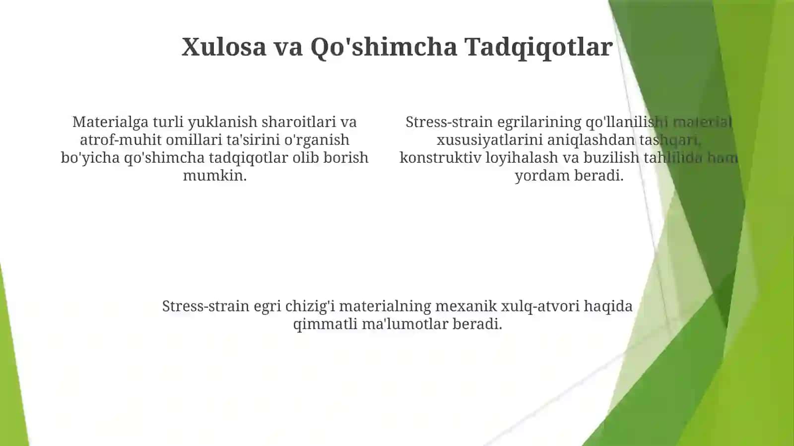 Stress-Strain Egrilarini Qurish 4
