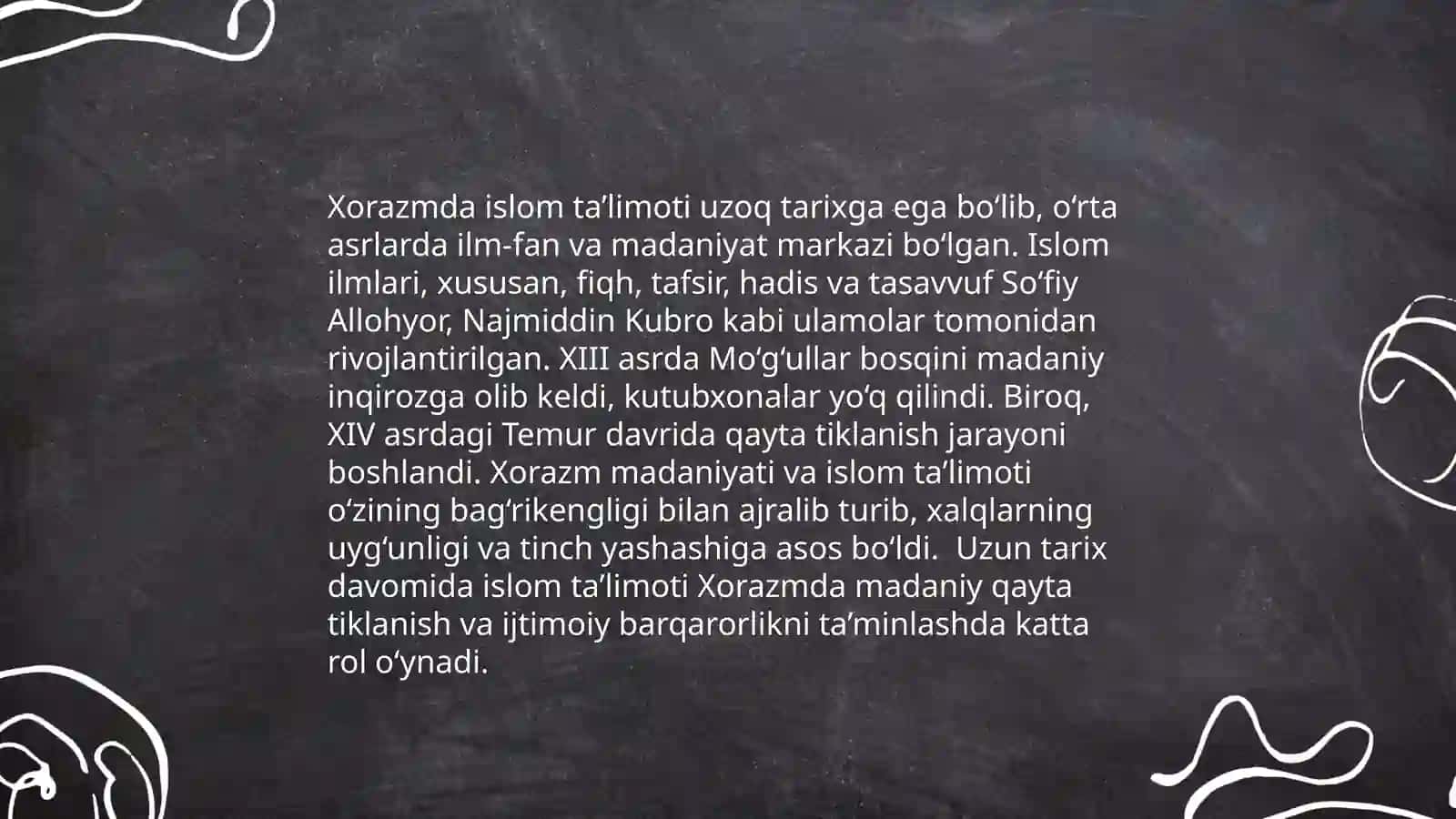 Arablar bosqini davrida Xorazm madaniyatini inqirozi 4