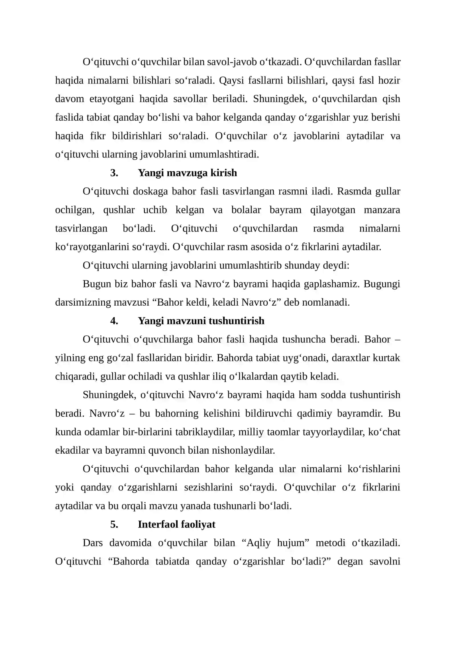 Bahor keldi, keladi Navro‘z (dars ishlanma) 4