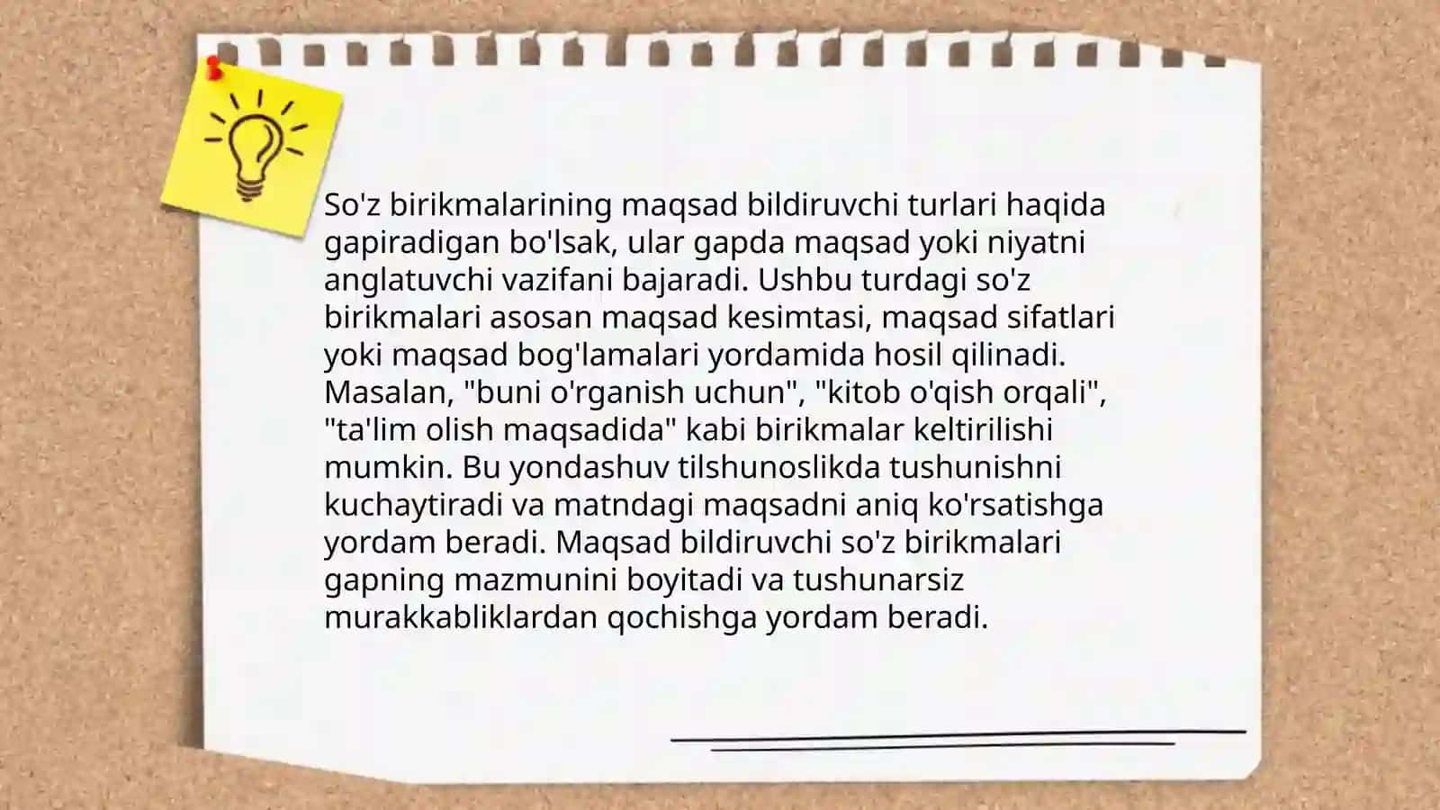 Maqsadni bildiruvchi so'z birikmalari 4