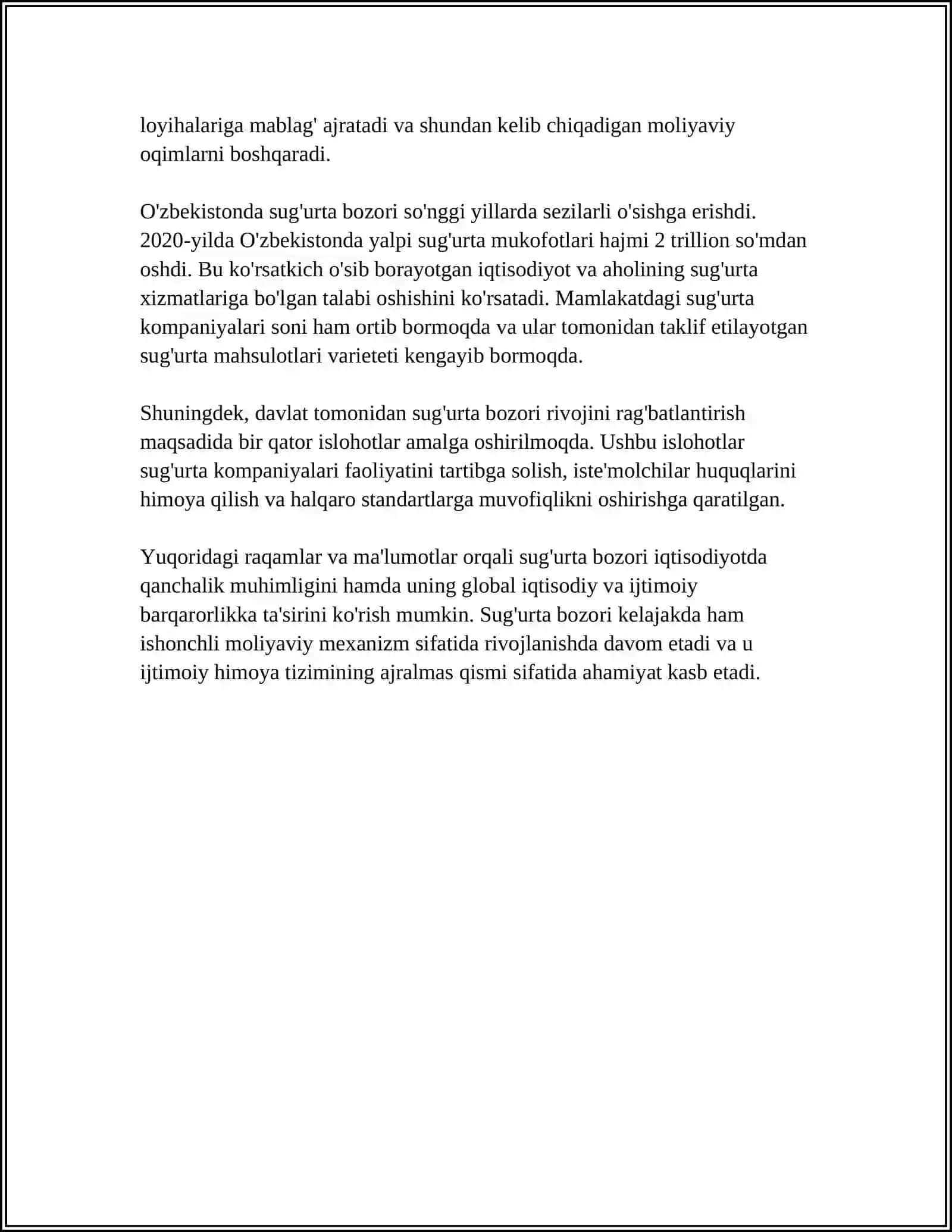 SUGʻURTA BOZORI VA UNING TARKIBIY QISMLARI 4