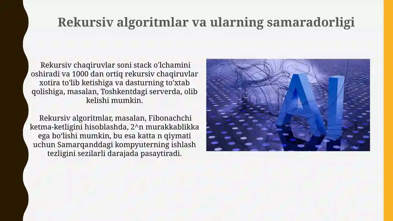 Algoritmik tahlil va tuzish 4