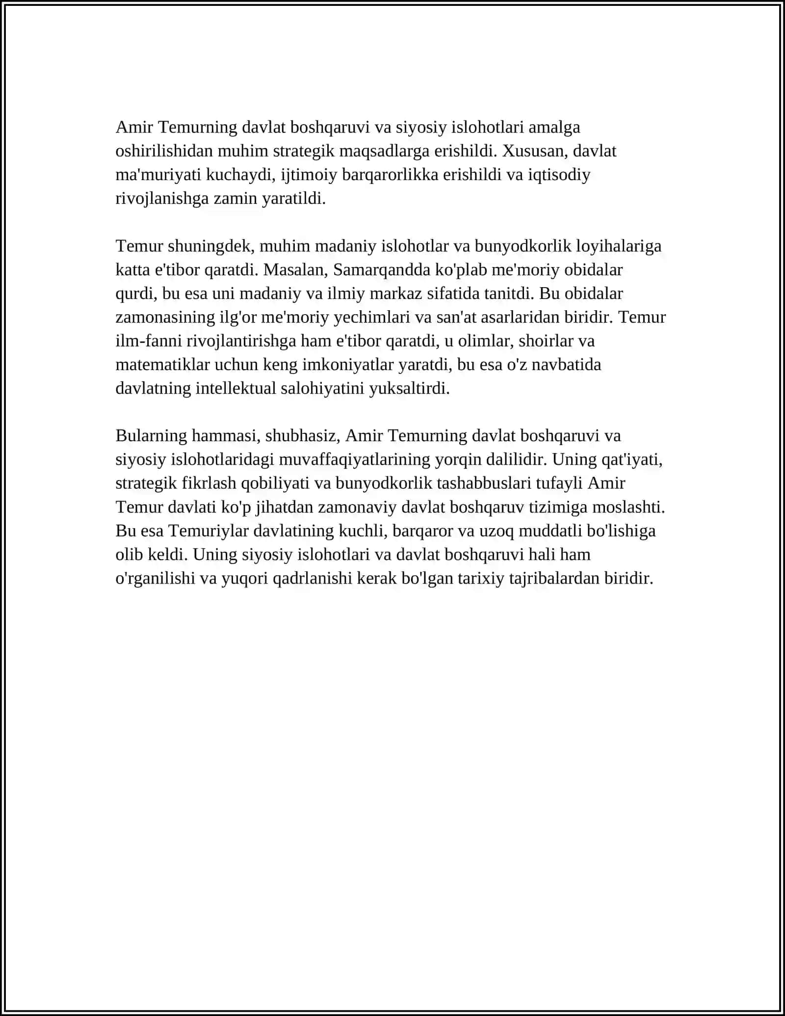 AMIR TEMUR DAVLAT ARBOBI 4