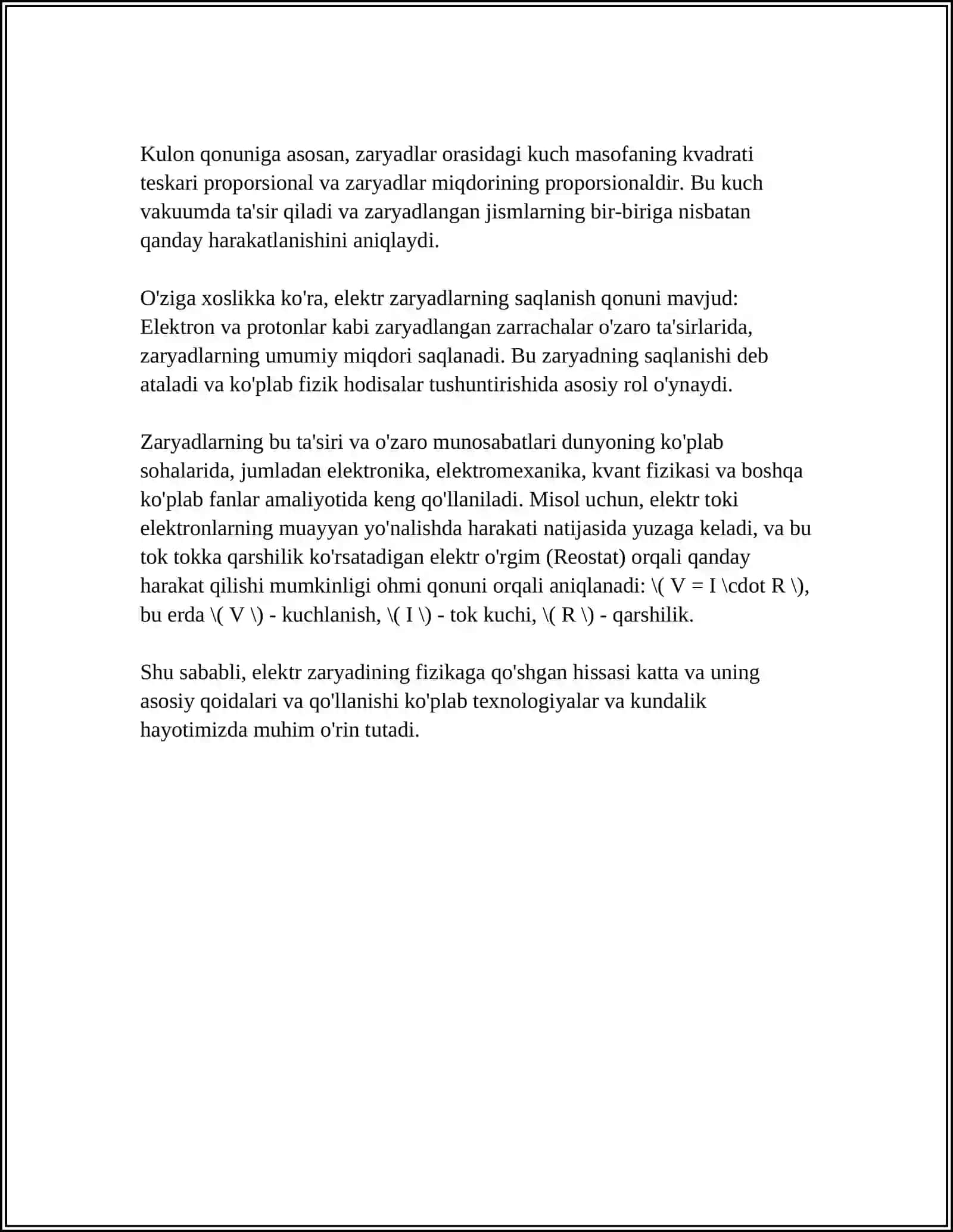 ELEKTROSTATIKA ASOSLARI 4