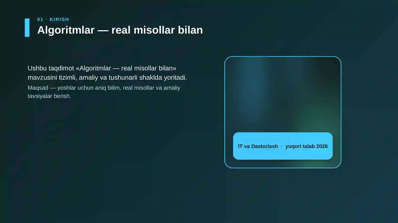 Algoritmlar — real misollar bilan 4