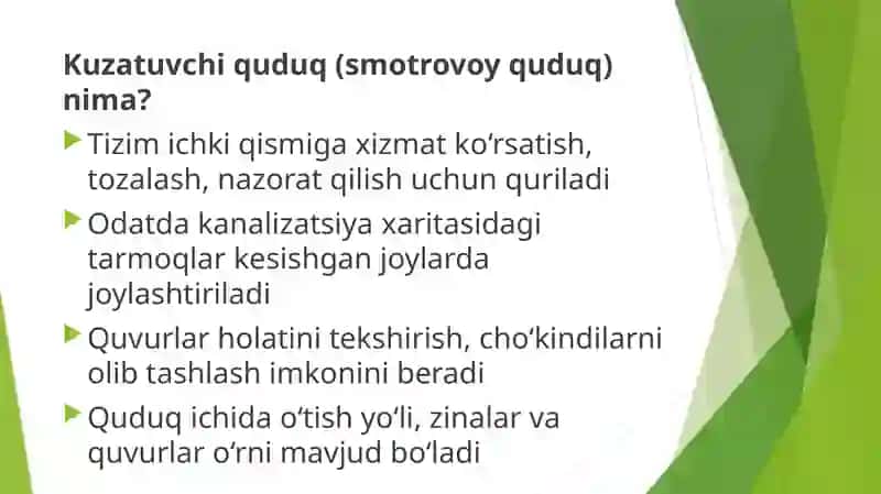 Yomg'irsuvlarini yig'uvchi va kuzatuvchi quduqlar 4