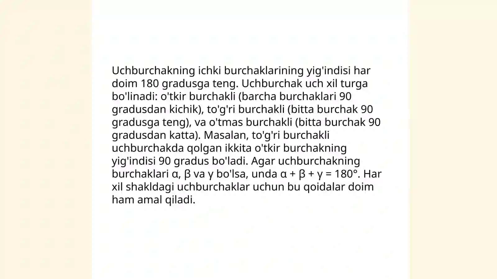 Uchburchakning Turlari 4