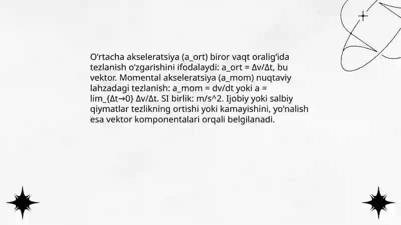 Akseleratsiya haqida malumot 4