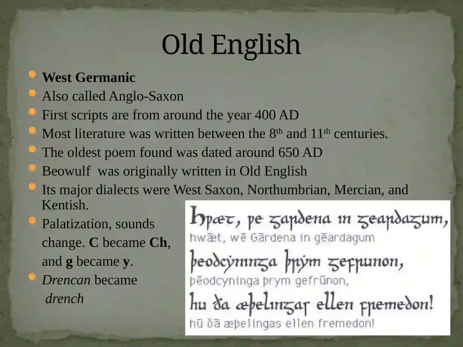 West Germanic languages 4