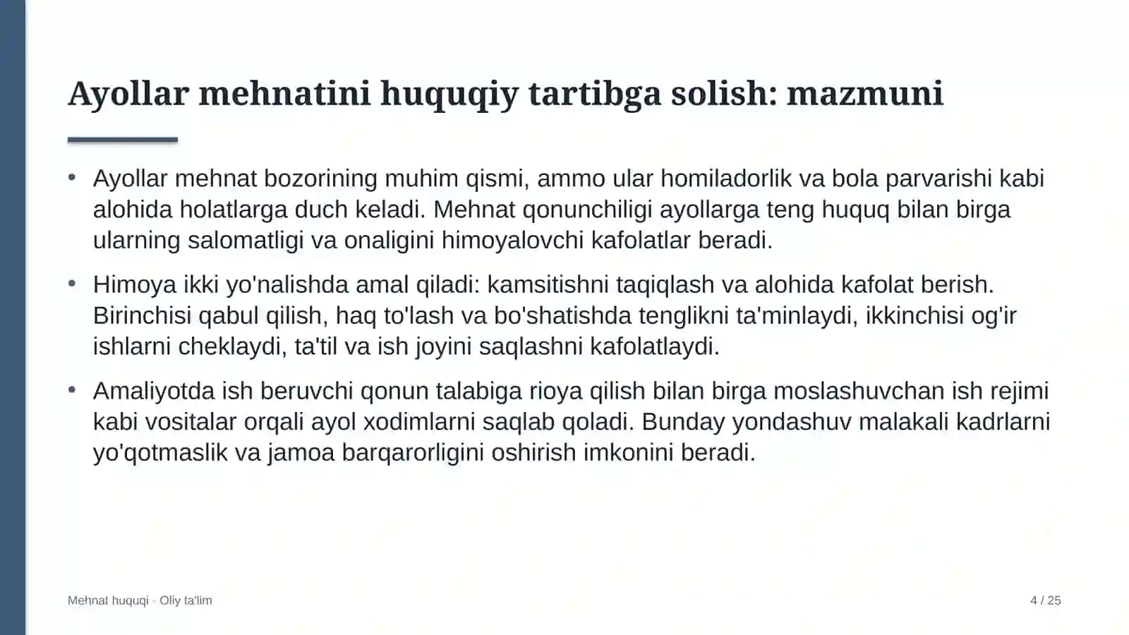 mediatsiya markazlarida ayollar mehnatini huquqiy tartibga solish 4751 4