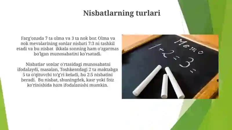 Matematikada nisbat tushunchasi 4