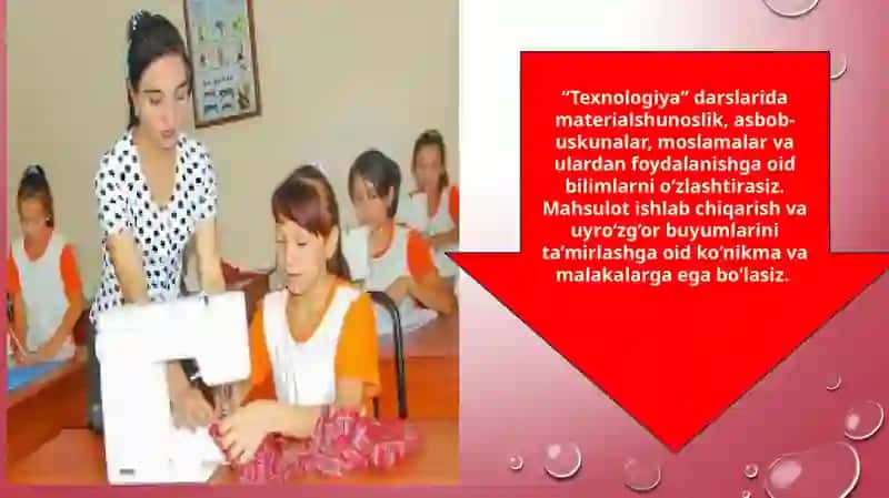texnologiya fanini o`qitishning tamoillari 4