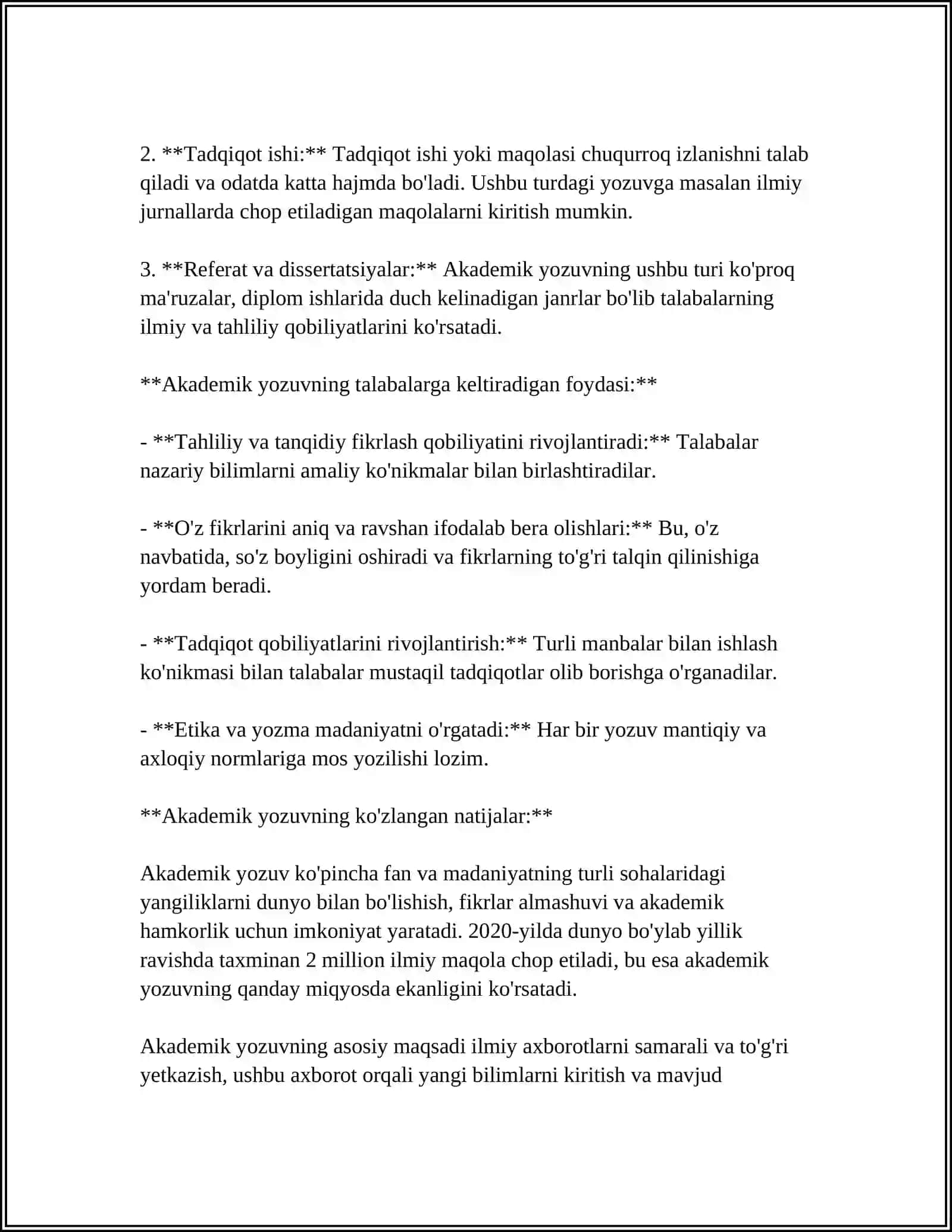 AKADEMIK YOZUV TUSHUNCHASI 4