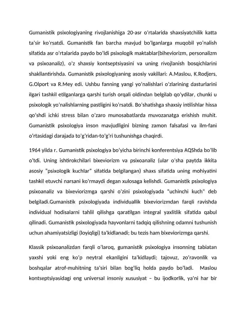 gumanistik psixologiyada metod muammolari 4