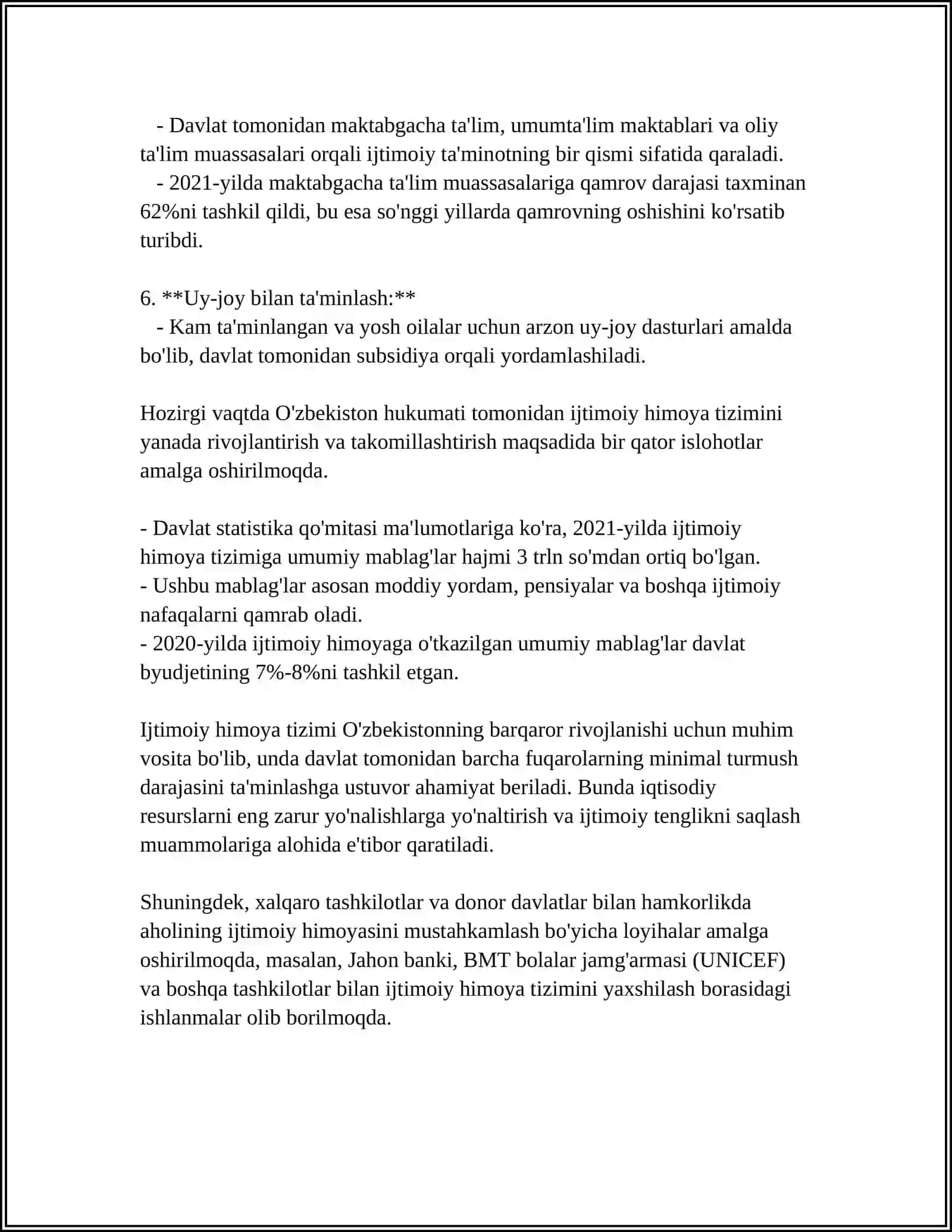DAVLATNING IJTIMOIY SIYOSATI 4