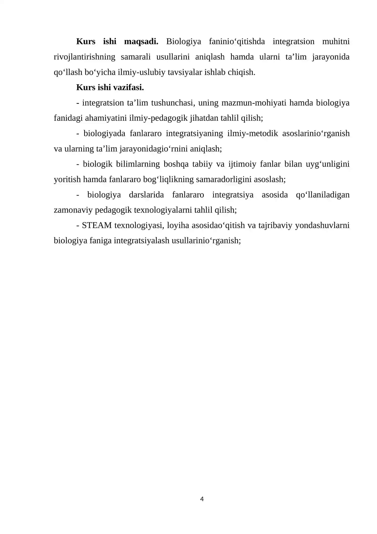 BIOLOGIYADA INTEGRATSION TA'LIM MUHITINI SHAKLLANTIRISH USULLARI 4