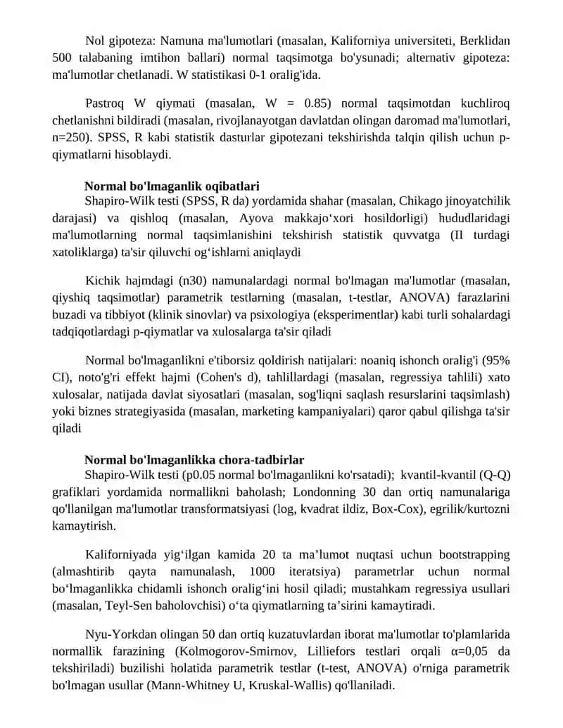 Normallik gipotezasi 4