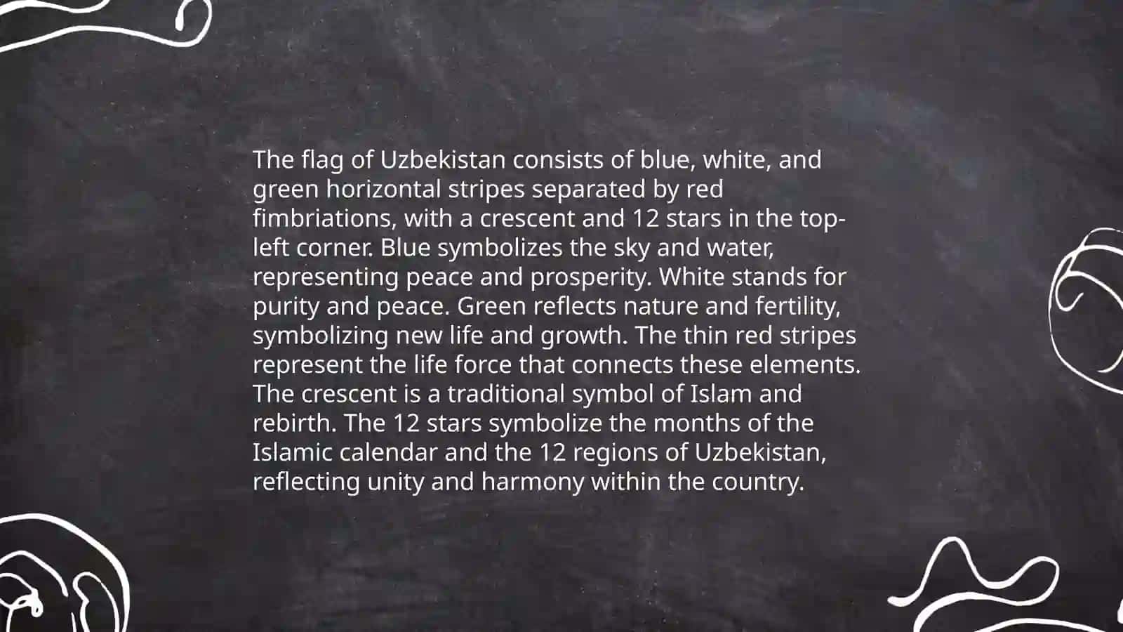 National flag and emblem of Uzbekistan 4