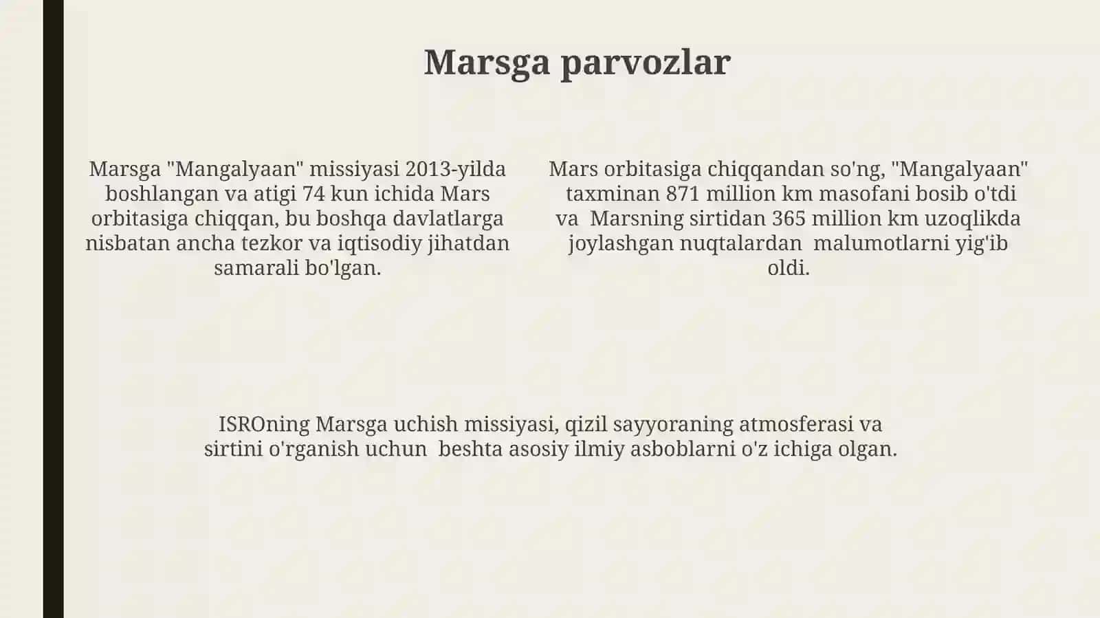 ISRO VA ME'ROJ VOQEASI HAQIDA 4
