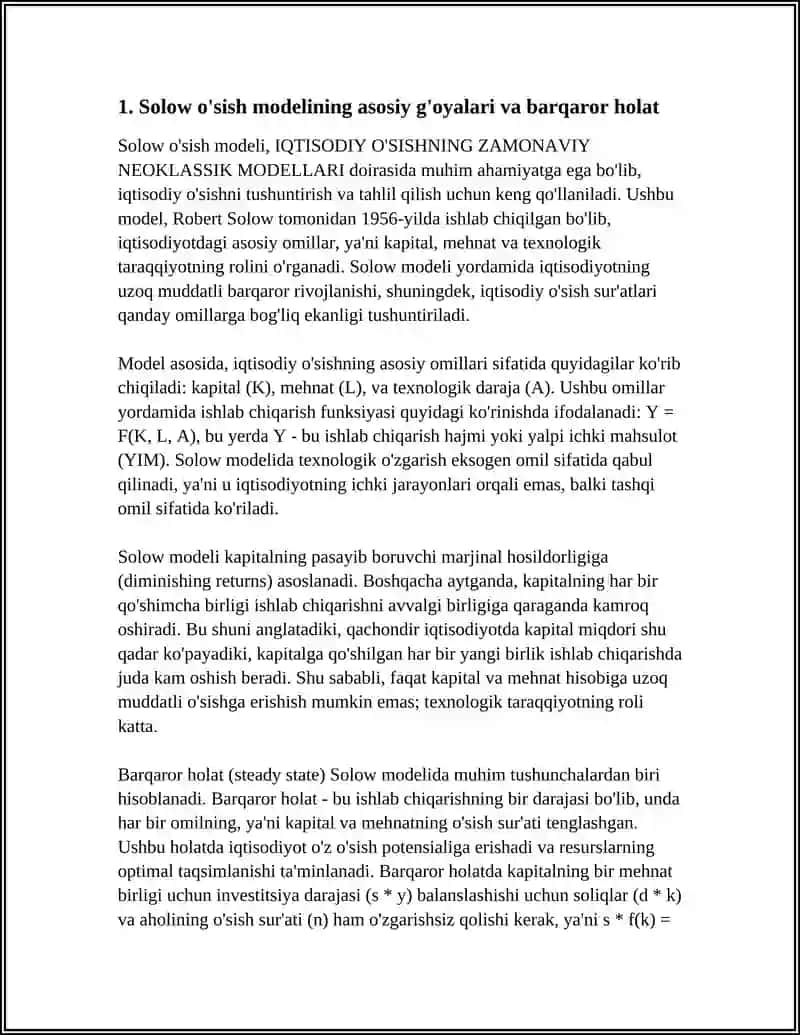 IQTISODIY O'SISHNING ZAMONAVIY NEOKLASSIK MODELLARI 4