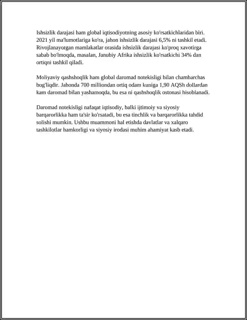 Global XÕJALIK MUAMMOLARI 4