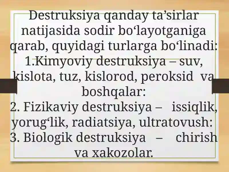 Kimyoviy destruksiya 4