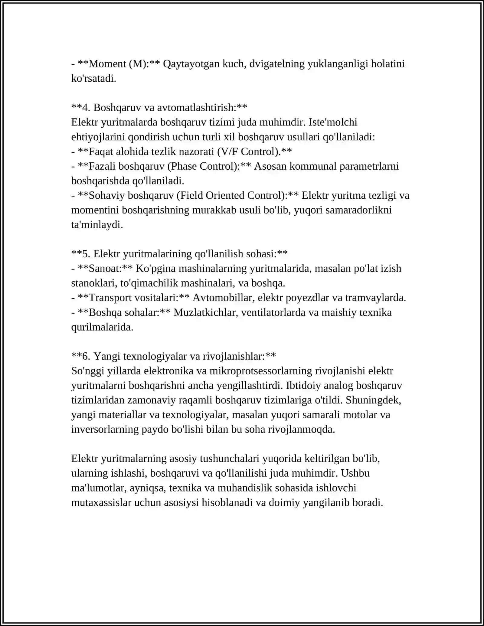 Elektr yuritmalarning Mexanik Xarakteristikasi 4