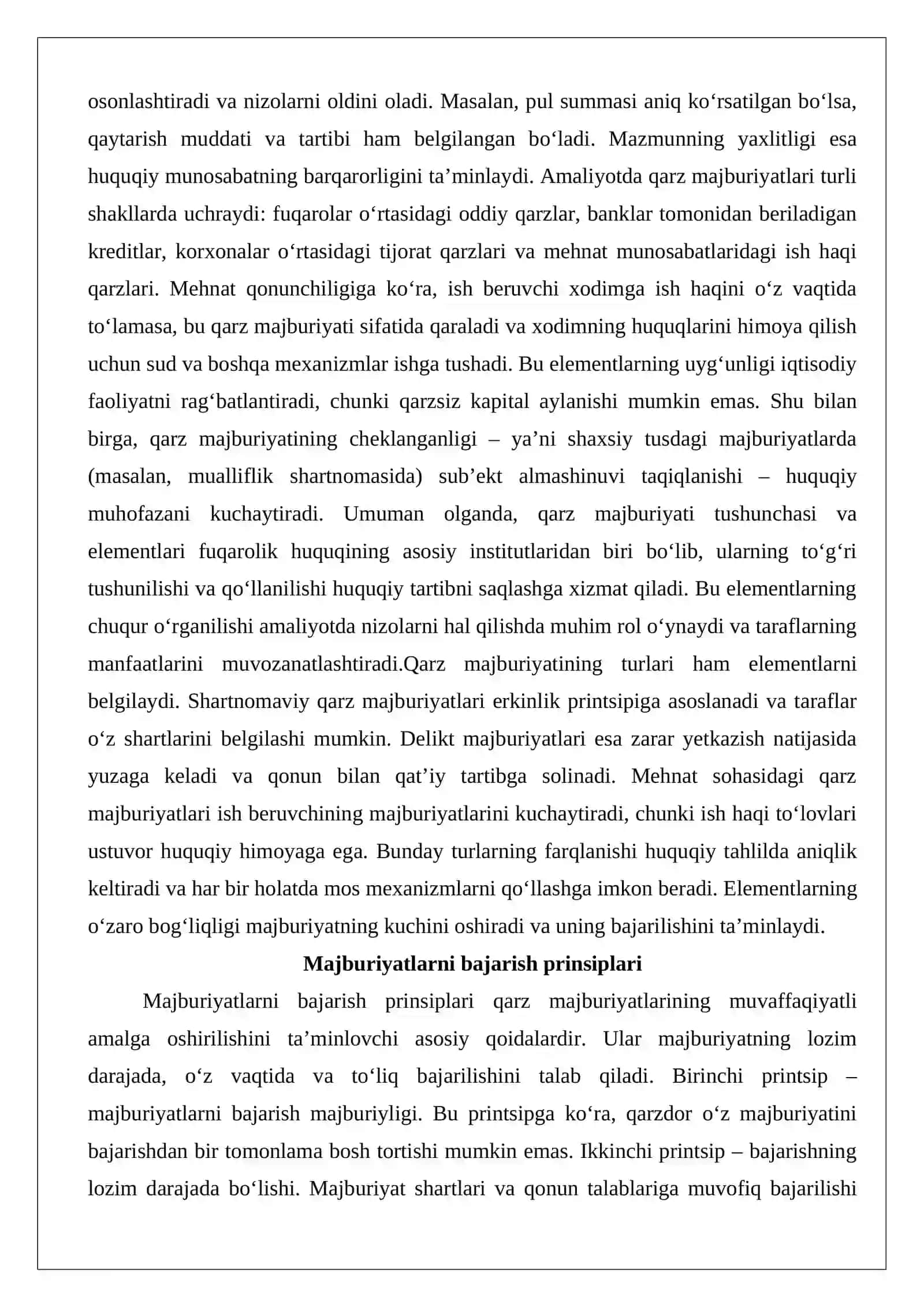 Qarz majburiyatlarining bajarilishini ta’minlash usullari 4