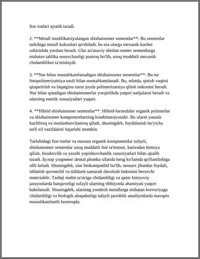 Shishainomer sementlar xususiyatlari 4