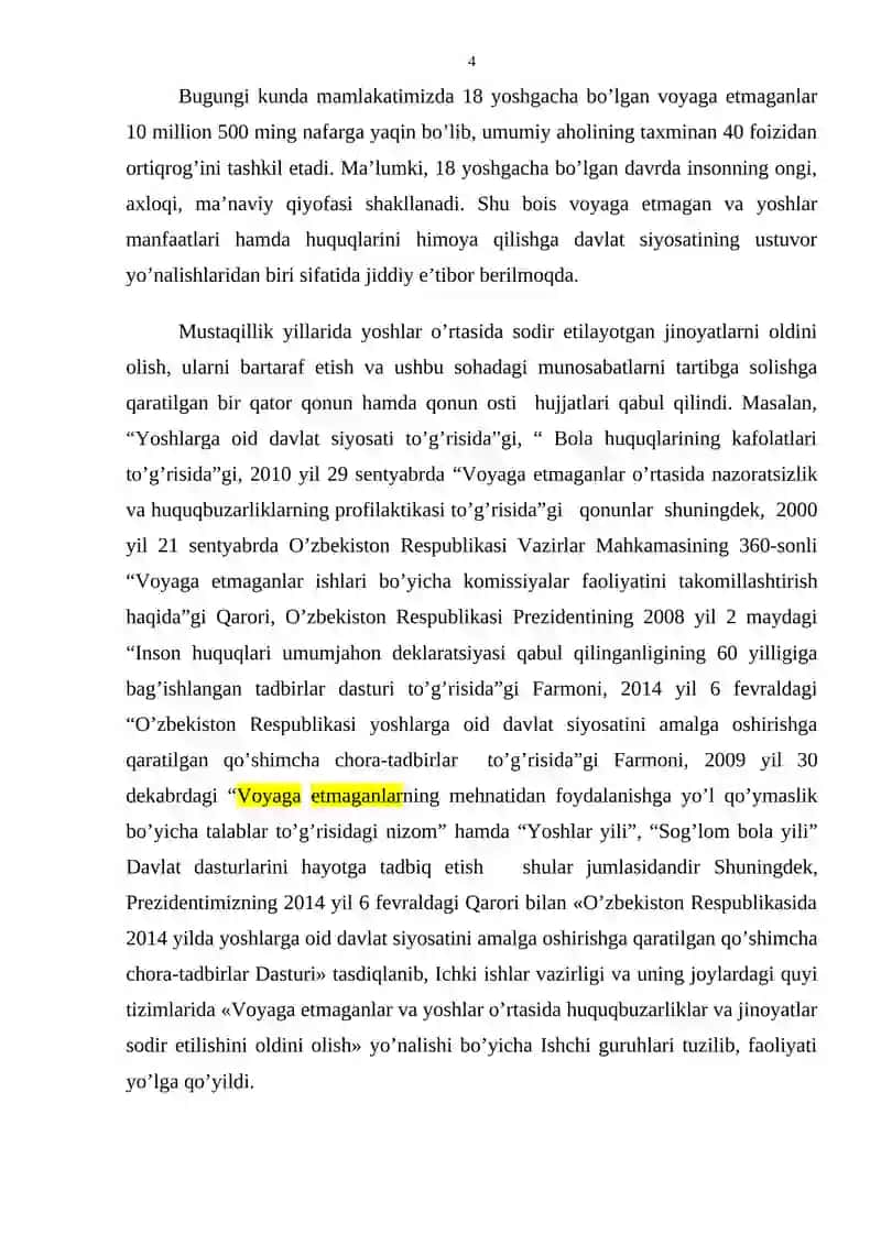 VOYaGA ETMAGANLARNING JINOYaTLARI olidin olish 4