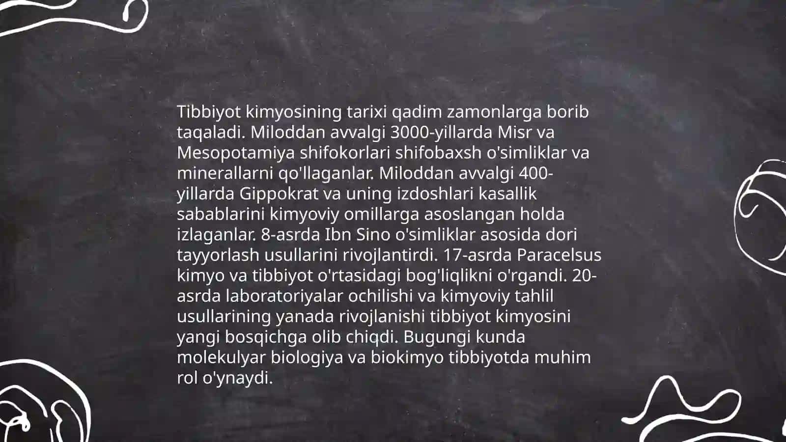 Tibbiyot kimyosi 4