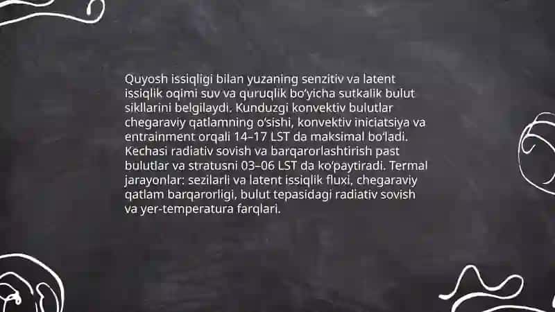 Bulutlarning sutkalil va yillik oʻzgarishi 4