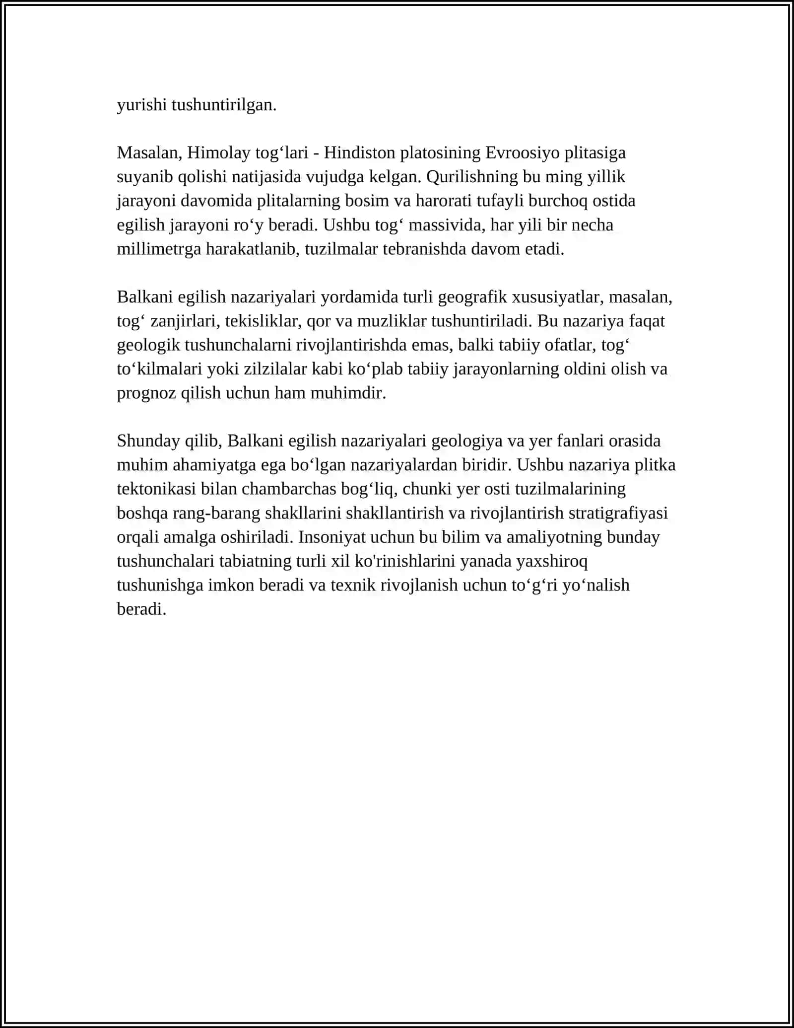 BALKANI EGILISHGA HISOBLASH 4