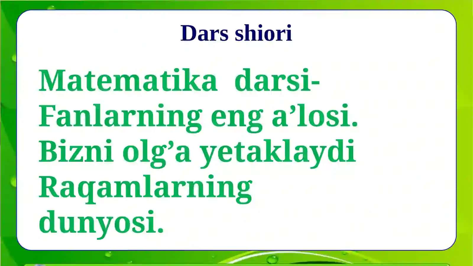 Matematika fanlarning eng a’losi 4