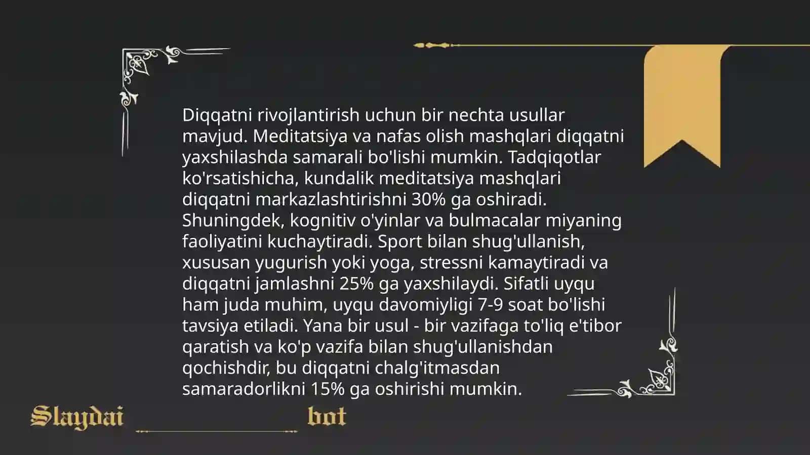 Diqqat markazlashuvi 4