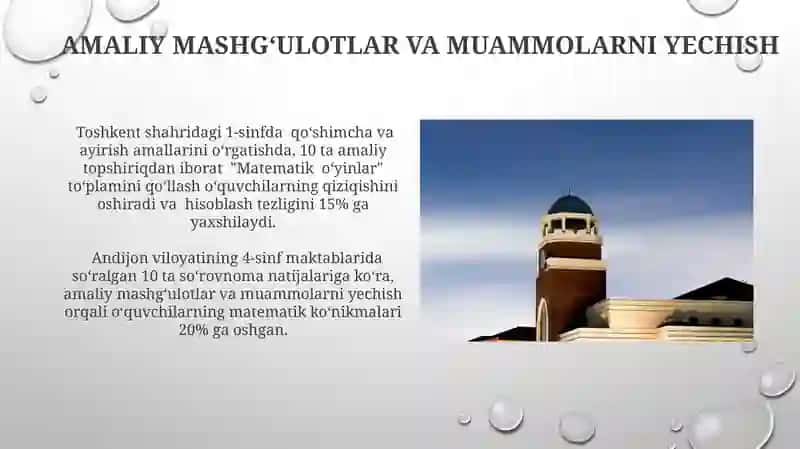 Boshlang'ich sinlarda matematika o'qitish metodikasi fani 4