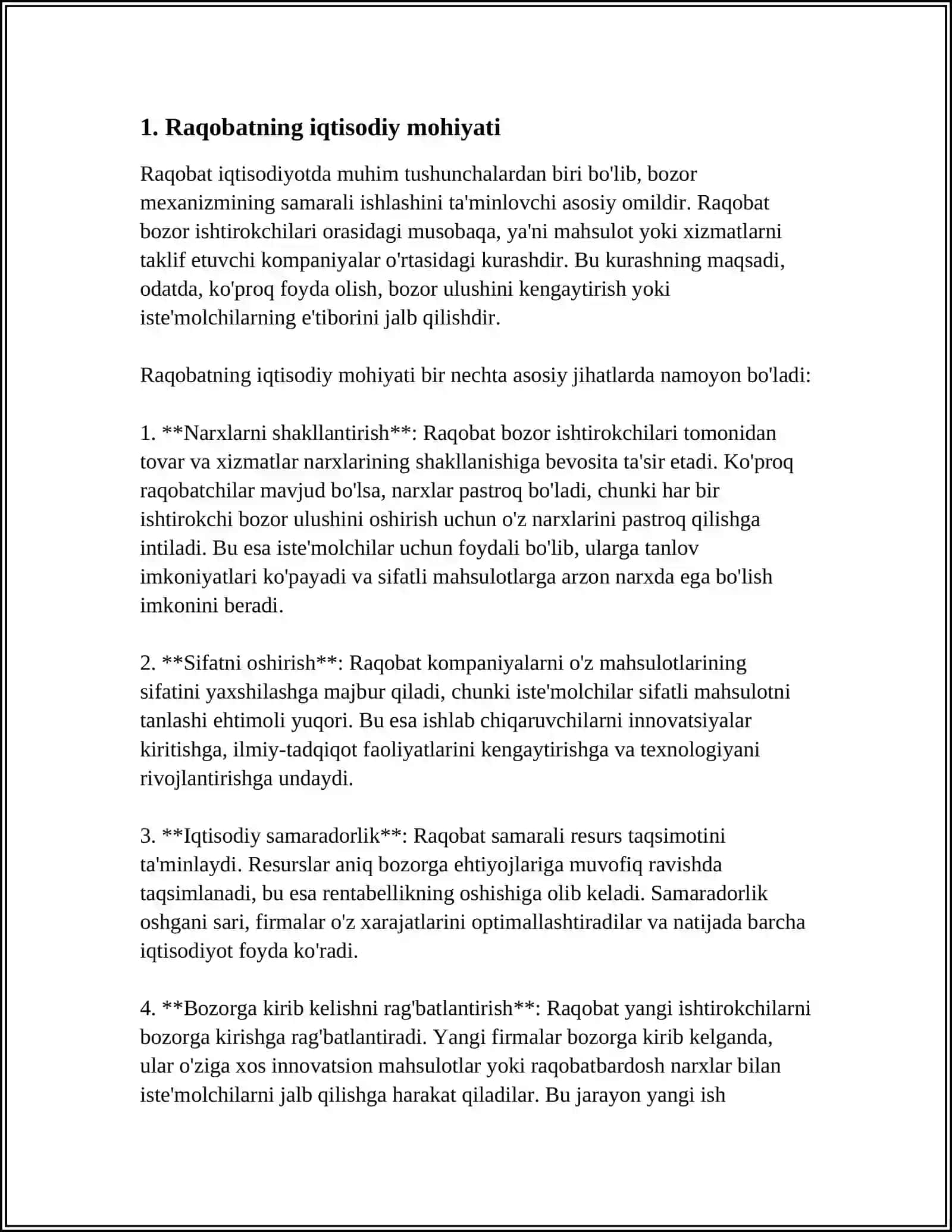 RAQOBAT VA MONOPOLIYA 4