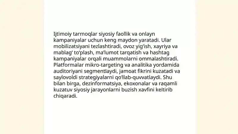 Ijtimoiy tarmoqlarning jamiyatga funksional bogʻliqligi 4