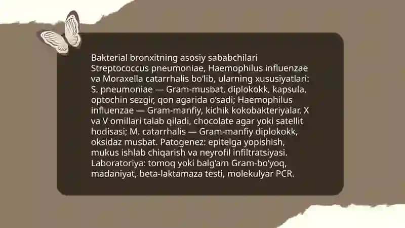 Bronxit kasalligining qo’zg’atuvchilari, patogenez, laboratoriya tashxisi 4