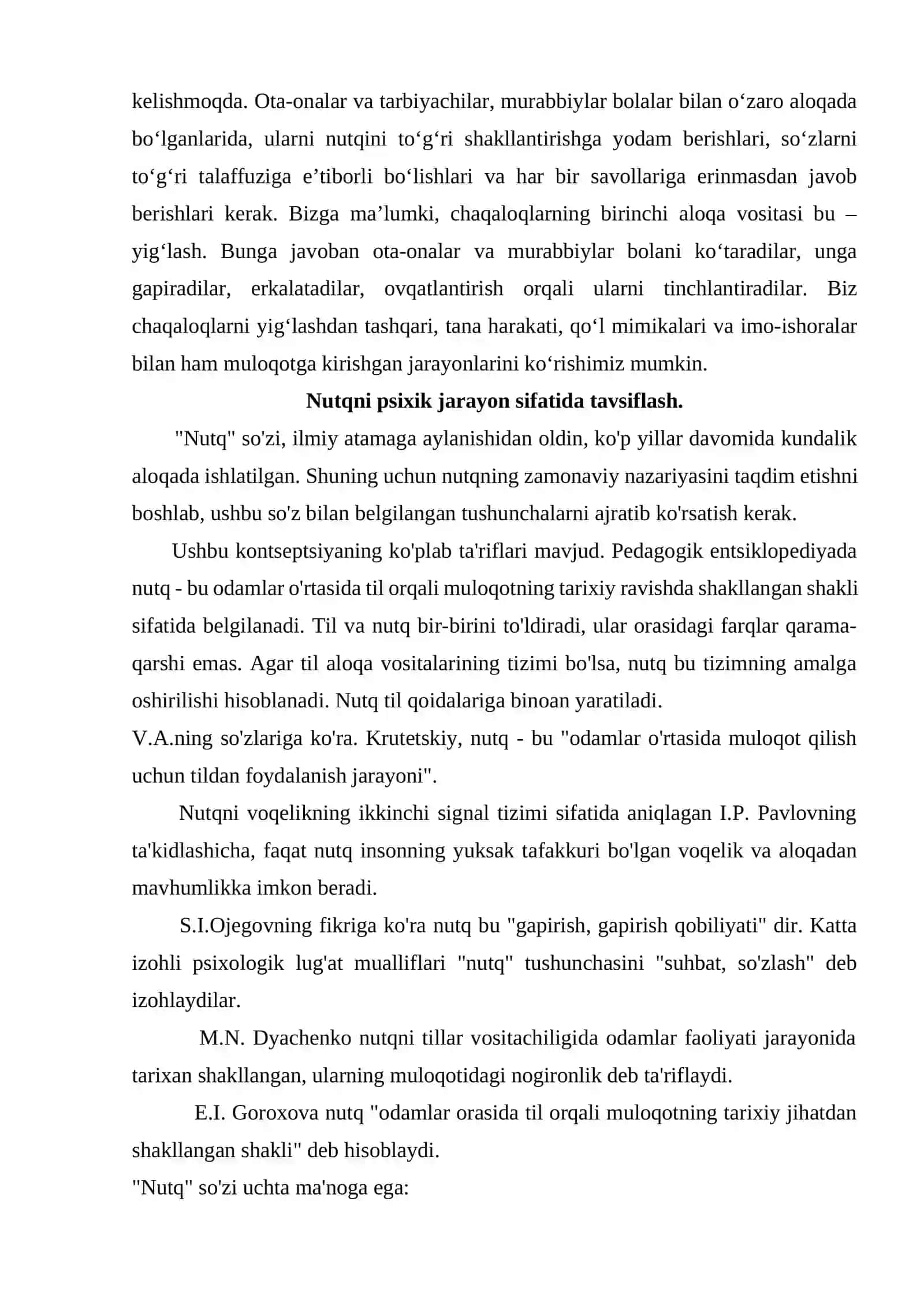Nutq faoliyati va ixtiyoriy xulq-atvor rivojlanishi 4