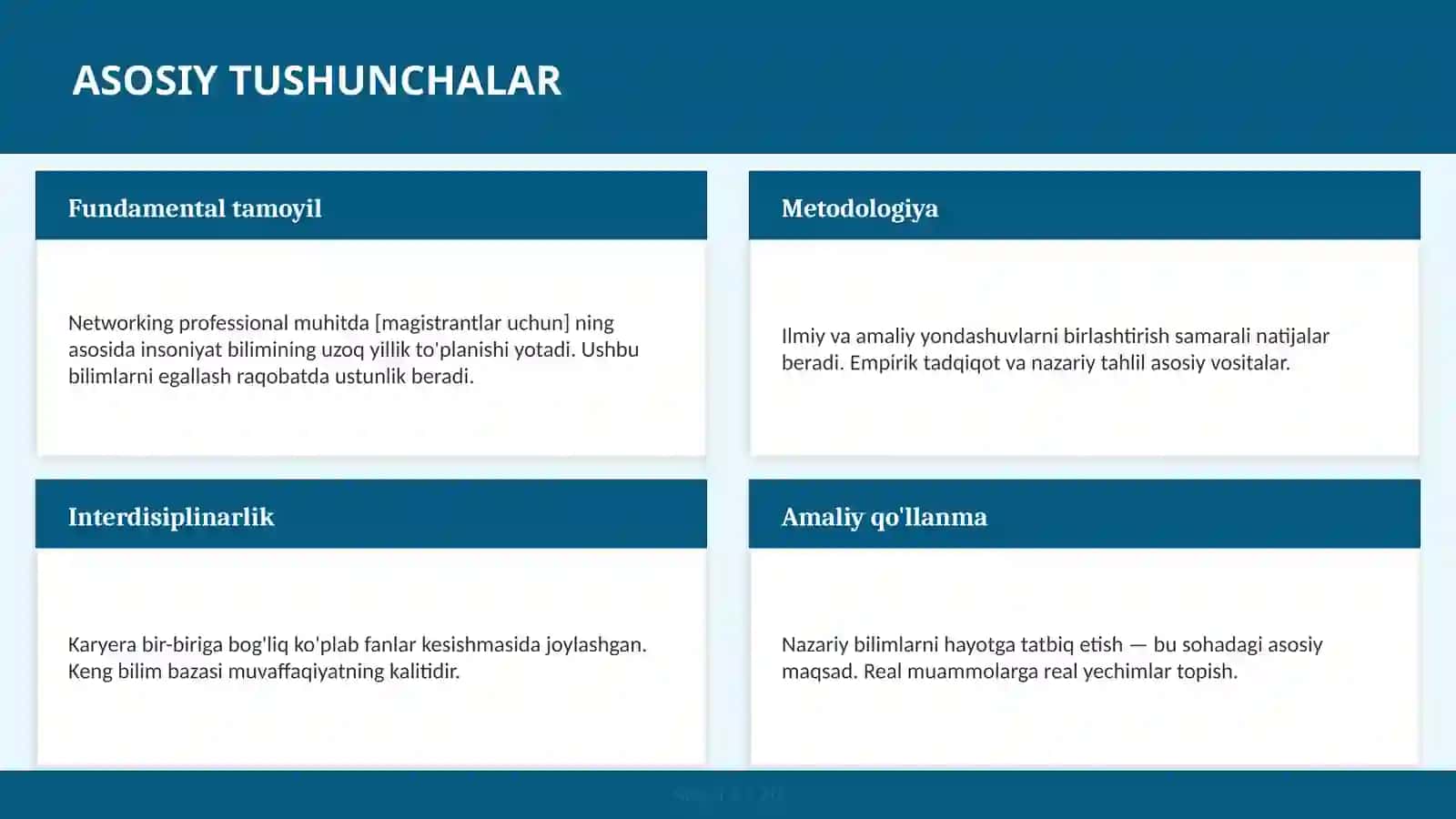 Networking professional muhitda [magistrantlar uchun] 4
